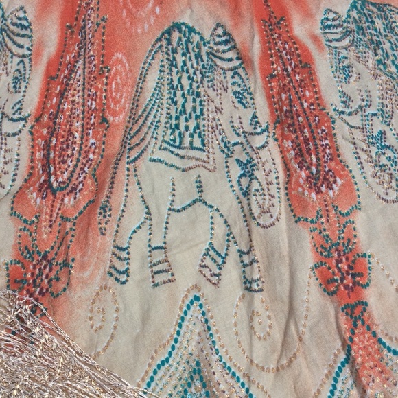 Colorful boho skirt w/ crochet & Indian designs - Picture 8 of 8